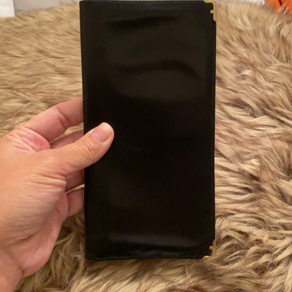 Long Salvatore Ferragamo black leather wallet